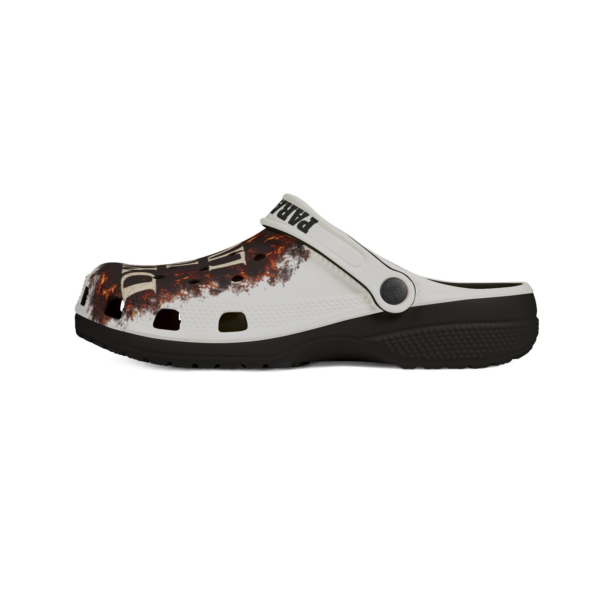 Graphic EVA Foam Clogs — "Dying to Live" Pararmada Slip-On Shoes