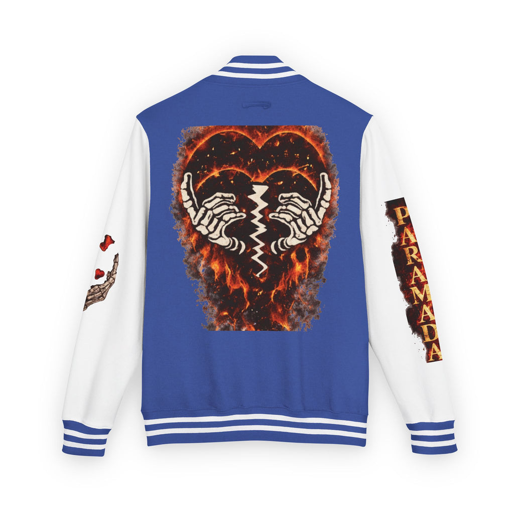 Heartbreak Flames Letterman Jacket — Paramada Patch Varsity Jacket