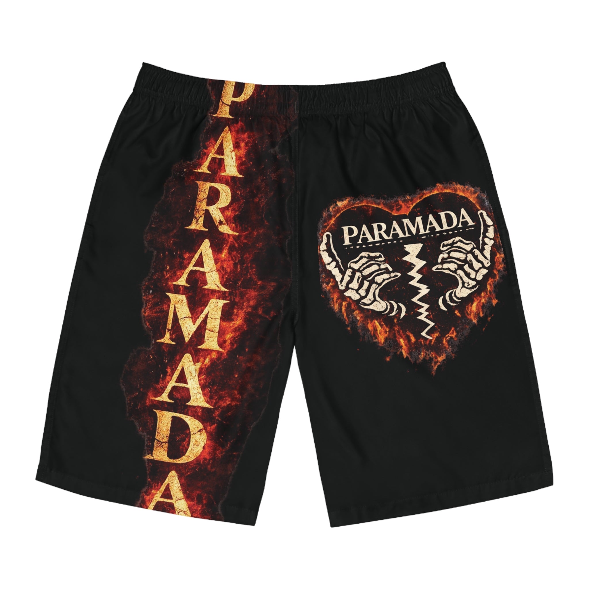 Paramada Flame Logo Board Shorts — Men's Surf Trunks
